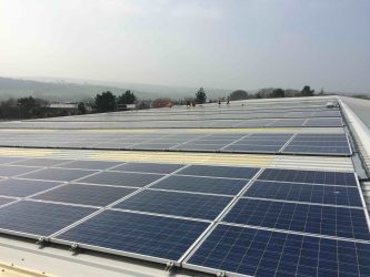 Roof Mounted Solar on Commercial Building