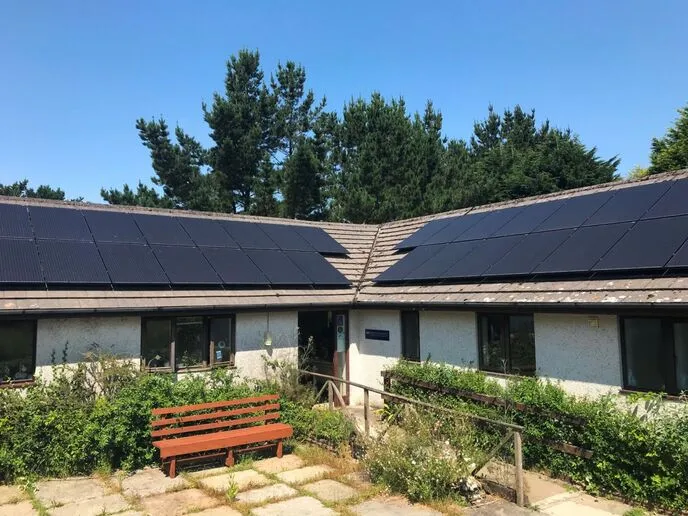 solar panels at Cornwall Wildlife nTrust HQ