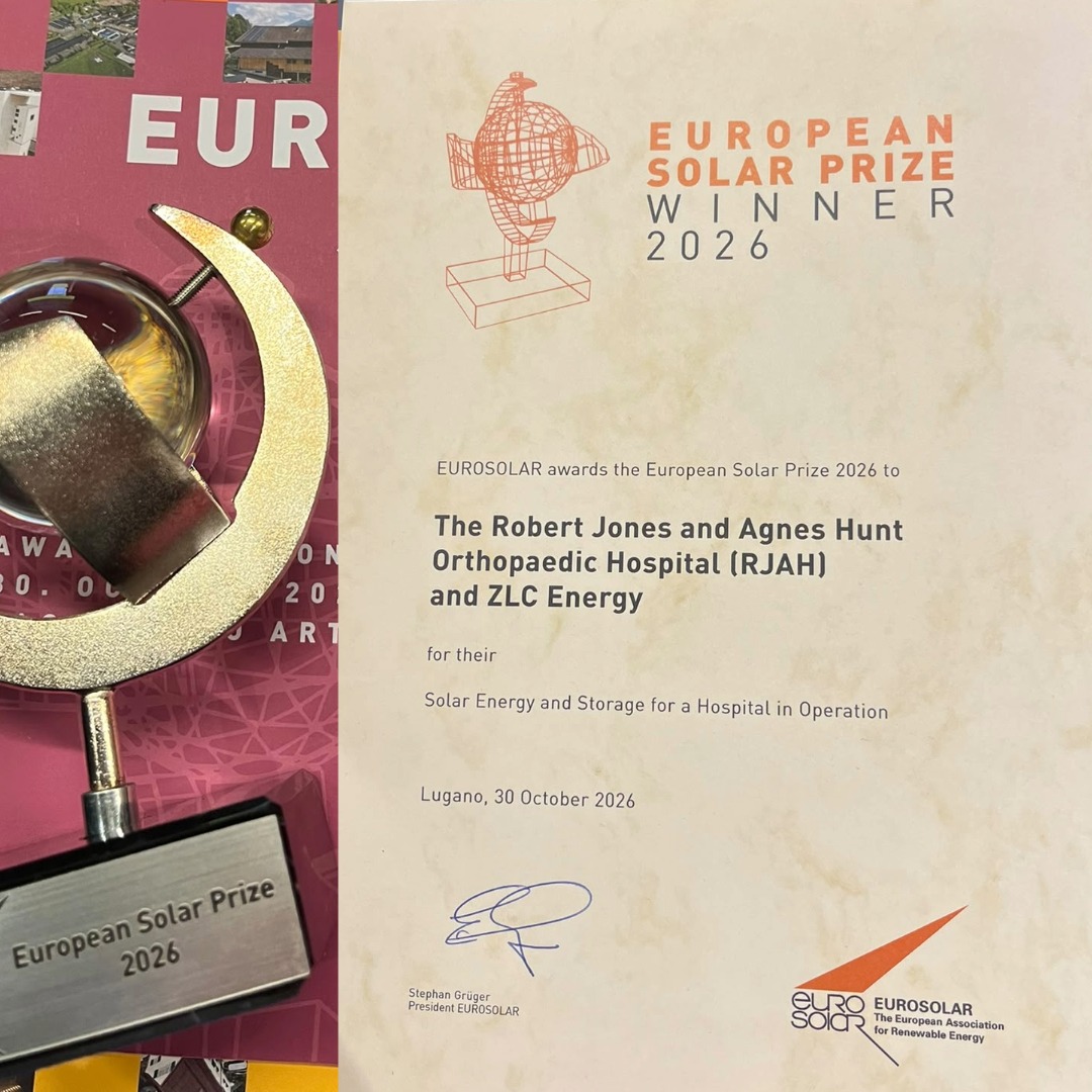 European Solar Prize 2026 certificate